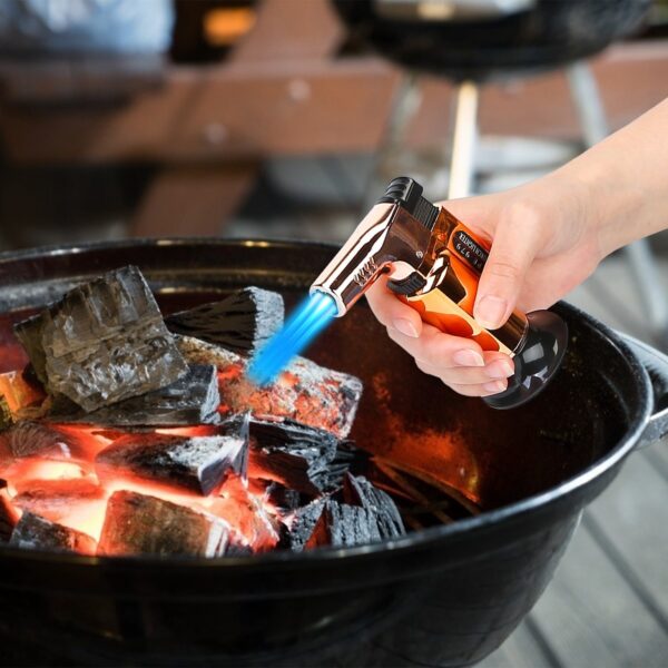 Culinary Butane Torch Lighter Refillable Blow Torch Adjustable Flame Kitchen Cooking BBQ Torch (Gas Not Included) - Image 9