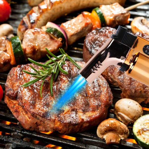 Culinary Butane Torch Lighter Refillable Blow Torch Adjustable Flame Kitchen Cooking BBQ Torch (Gas Not Included) - Image 10