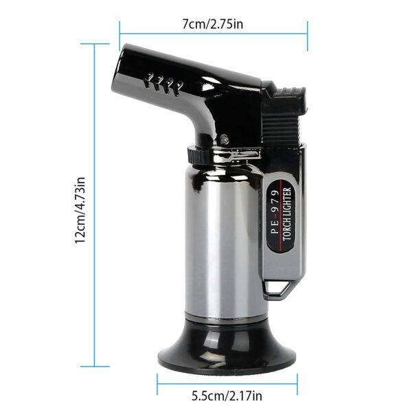 Culinary Butane Torch Lighter Refillable Blow Torch Adjustable Flame Kitchen Cooking BBQ Torch (Gas Not Included) - Image 16