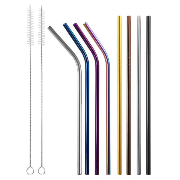 10Pcs 8.5in Stainless Steel Drinking Straws Reusable Metal Drinking Straws for 20oz Tumbler - Image 15