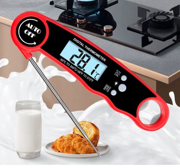 Digital Meat Thermometer with Probe - Waterproof;  Kitchen Instant Read Food Thermometer for Cooking;  Baking;  Liquids;  Candy;  Grilling BBQ & Air Fryer - Image 3