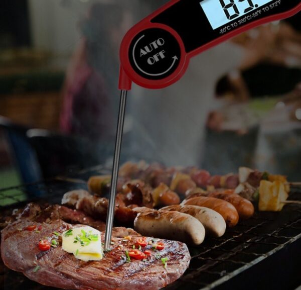 Digital Meat Thermometer with Probe - Waterproof;  Kitchen Instant Read Food Thermometer for Cooking;  Baking;  Liquids;  Candy;  Grilling BBQ & Air Fryer - Image 7