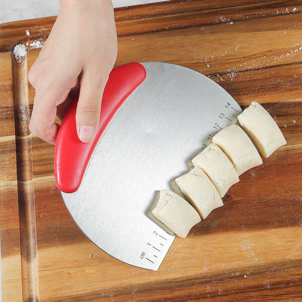 With scale flour dough cutter milk tie sugar not cut dough knife baking tools stainless steel single-sided cut - Image 4