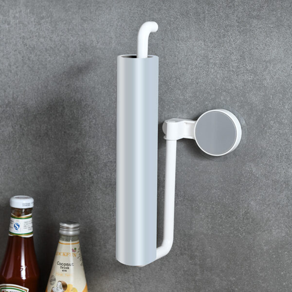 Kitchen Paper Towel Rack Wall-mounted Paper Rack Hanging Shelf Cling Film Bag Storage Rag Rack Roll Paper Rack Without Punching - Image 3