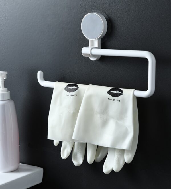 Kitchen Paper Towel Rack Wall-mounted Paper Rack Hanging Shelf Cling Film Bag Storage Rag Rack Roll Paper Rack Without Punching - Image 6