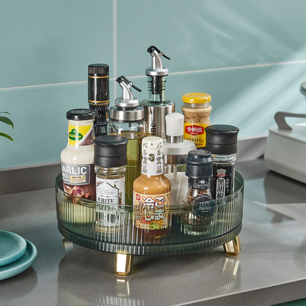 Kitchen Rotating Spice Rack Shelf Seasoning Household Multi-functional Storage Turntable Supplies - Image 2