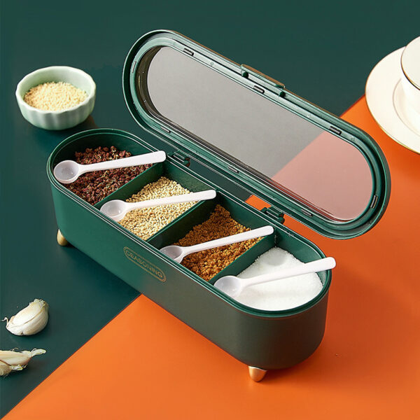 Seasoning Box Combination Set Seasoning Bottle Jar Household Kitchen Supplies Salt Msg Storage Box Sealed One-piece - Image 5