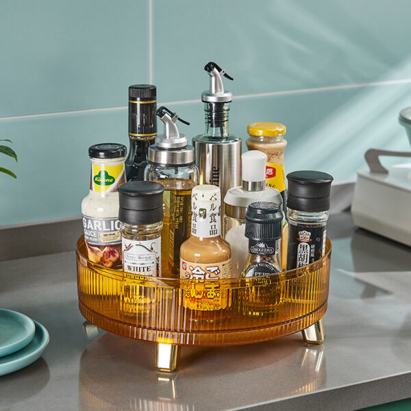 Kitchen Rotating Spice Rack Shelf Seasoning Household Multi-functional Storage Turntable Supplies - Image 9