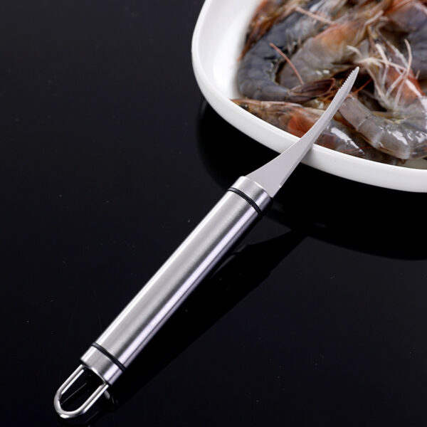 Stainless steel shrimp line knife kitchen cleaning tools cut fish belly knife open shrimp back knife to remove fish scales scraper - Image 3