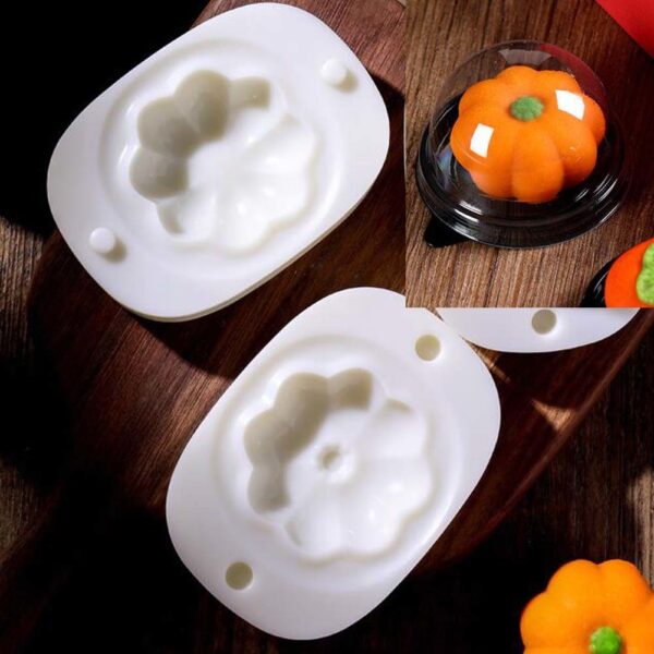 3D Pumpkin Cake Mold Mung Bean Cake Pastry Mold Plastic DIY Wagashi Japanese Cake Baking Mold - Image 2