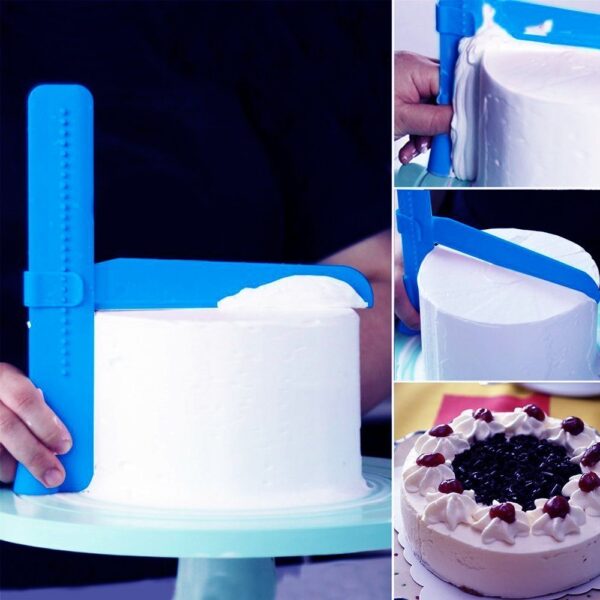 Cake Polisher Smoother Scraper, Cake Edge Smoother Icing Frosting Buttercream Decorating Fondant Scraper Baking Kitchen Polisher Tool - Image 9