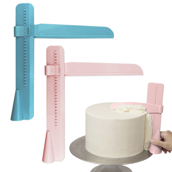 Cake Polisher Smoother Scraper, Cake Edge Smoother Icing Frosting Buttercream Decorating Fondant Scraper Baking Kitchen Polisher Tool - Image 5