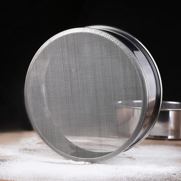 Super Fine Mesh Round Flour Sugar Powder Sifter, Stainless Steel Sieve Baking Sifter Strainer Mesh Cake Kitchen Tool Pan - Image 3