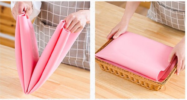 Non-Stick Silicone Dough Rolling Mat Sheet, Kneading Rolling Baking Pad with Measurement Scale Pastry Baking Mat Tool - Image 5