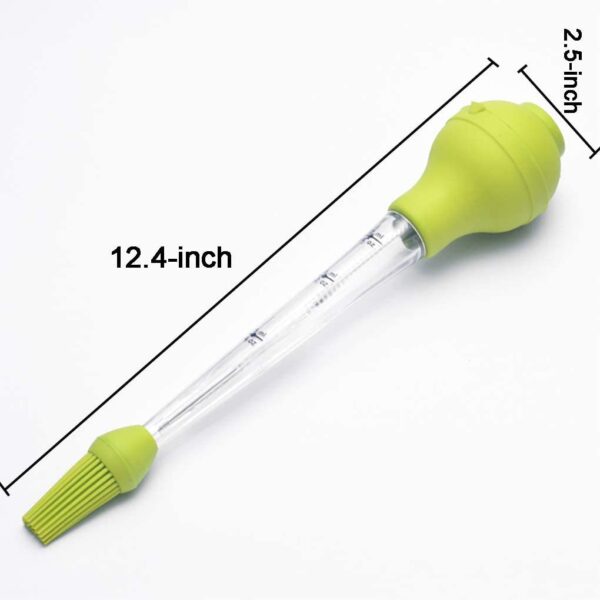 Silicone Cooking Brush Baking Roasting Grilling Baster with Marinade Needles for Turkey, Beef, Pork, Chicken - Image 10