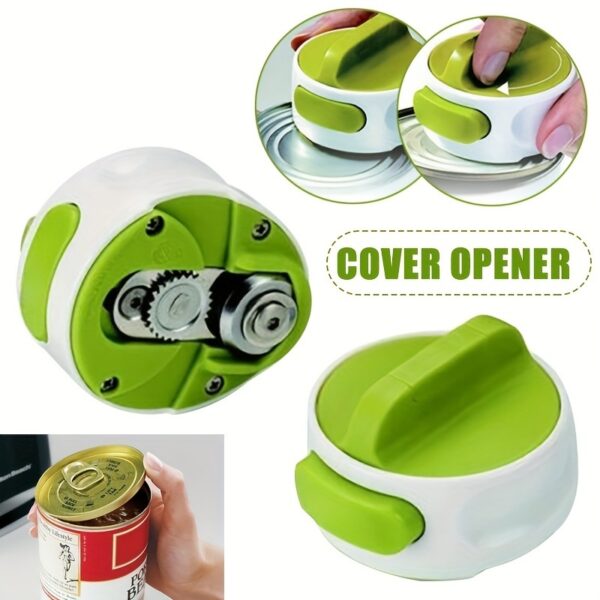 1 pc Compact Mini Can Opener - Easy to Use and Safe for Opening Beer and Jar Lids - Perfect Kitchen Gadget for On-the-Go Use - Image 2