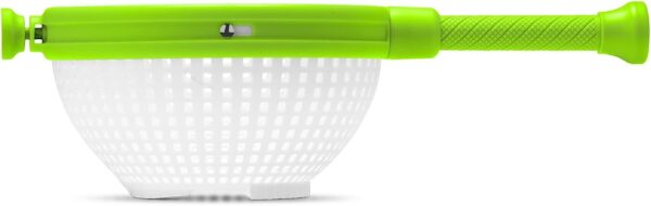 Spina | Easy-To-Use Salad Spinner | Non-Scratch, Nylon Spinning Colander | Lettuce Spinner | Colander with Collapsible Handle |  Green - Image 11