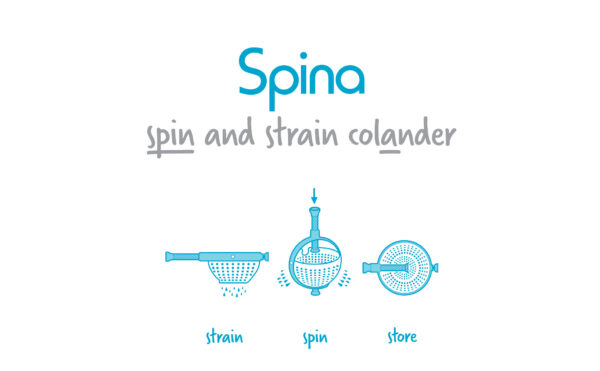 Spina | Easy-To-Use Salad Spinner | Non-Scratch, Nylon Spinning Colander | Lettuce Spinner | Colander with Collapsible Handle |  Green - Image 13