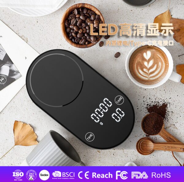 multifunction electronic scale.  0.3-2000g Kitchen baking scale quantity coffee timing scale - Image 6