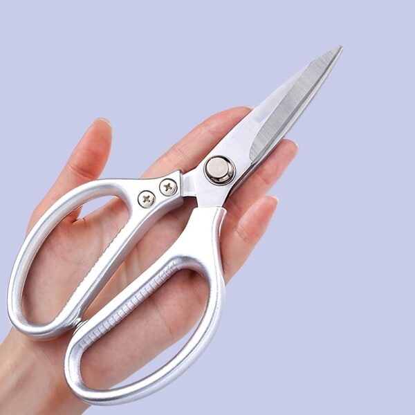 1pc Professional 8.5-inch Stainless Steel Kitchen Scissors with Aluminum Alloy Handle - Perfect for Cutting Chicken Bones and More - Image 2