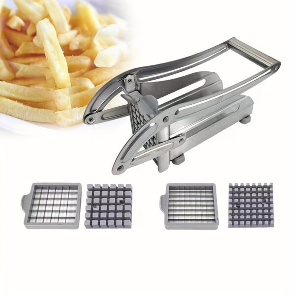 1pc, French Fry Cutter, Stainless Steel Fruit Cutter, Vegetable Cutter, Potato Slicer, Vegetable Chopper, Onion Chopper, Food Chopper, Potato Chopper - Image 2