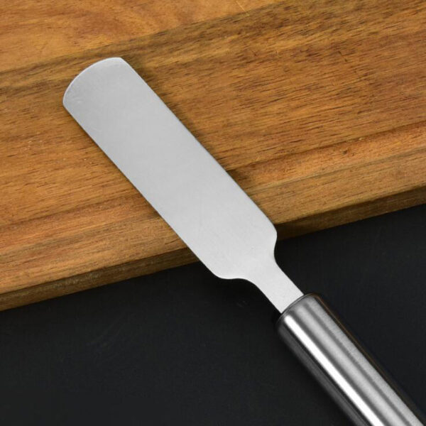 Cake Decorating Spatula Stainless Steel Butter Cake Cream Straight Bend Spatula Spreader Scraping, Smoothing, Icing, Frosting Baking Tool Fondant Pastry Tool (22.5 cm, Straight) - Image 3