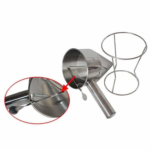 Pancake Batter Dispenser Mixer Stainless Steel Funnel Design with Stand Rack 1000 ML Waffle Batter Dispenser Pancake Maker Cooking Baking Tools - Image 2