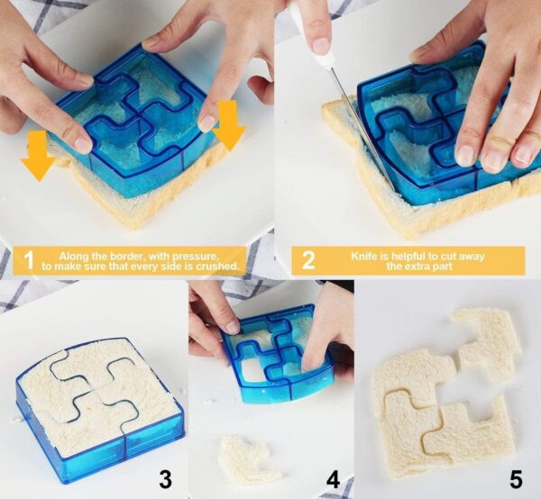 Sandwich Mold Cute Sandwich Cutters DIY Bread Crust Cutter for Kids Bento Lunch Box - Image 10