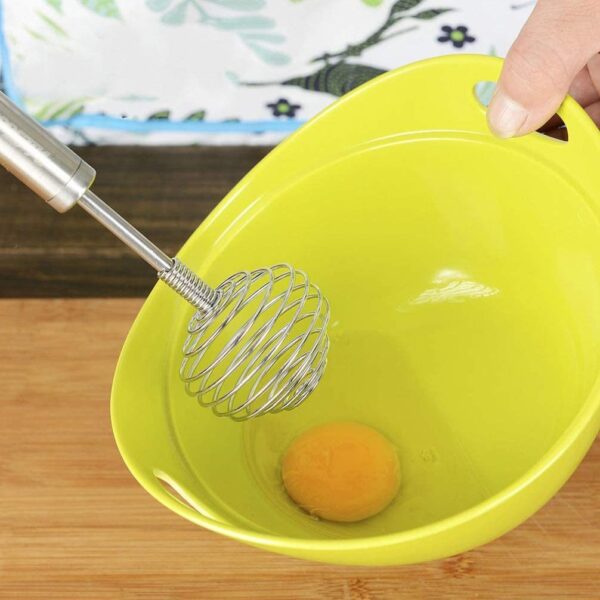 Spiral Egg Whisk Stainless Steel Lightweight Non-Toxic Kitchen Gadget Manual Blender Hand Whisk for Baking Beverage Cooking - Image 2