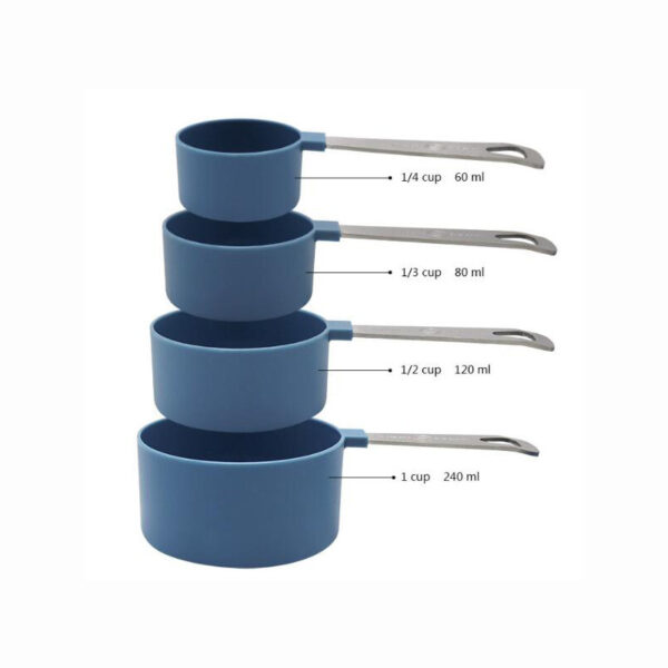 Measuring Cup Set 4 Pieces Stainless Steel Handle Measuring Tool Baking Gadget Tool - Image 2