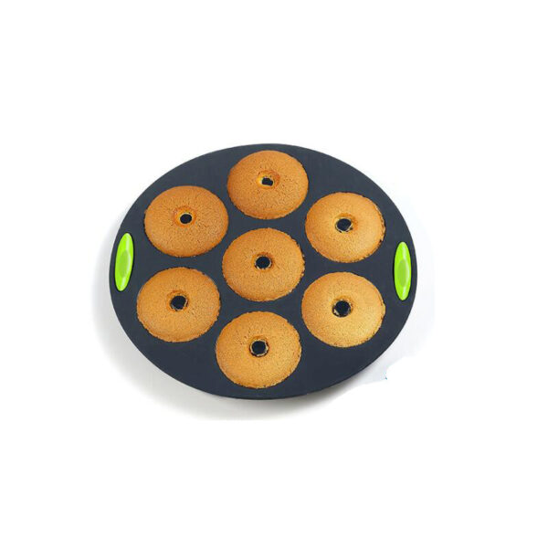 7 Holes Donuts Mold Silicone Donuts Pan Baking Sheet Silicone Baking Pans Non-Stick Kitchen Baking Tool - Image 4