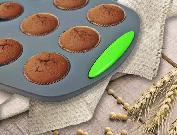 Non Stick Silicone Muffin Pan 12 Cups Cupcake Pan BPA-Free Food Grade Silicone Baking Molds Microwave Safe Dishwasher Safe - Image 8