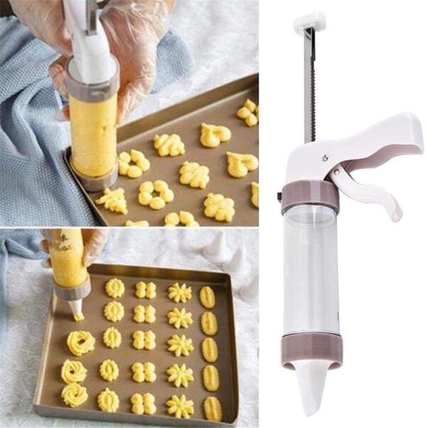 Cookie Press Gun Kit Batter Dispenser 20PCS Cookies Cream Press Icing Gun Syringe Nozzles Set Cake Decorating Tool Baking Gadget - Image 4