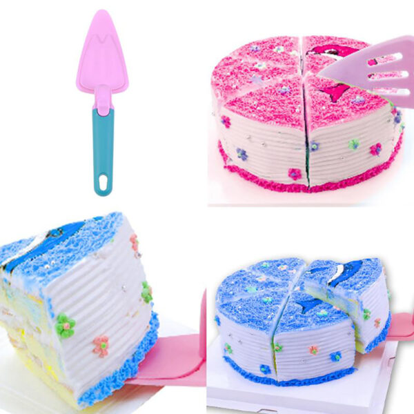 Cake Shovel Plastic Cake Server with Trigger Non-Stick Cake Spatula Knife for Pie Pizza Cheese Pastry Server Cake Divider Baking Tools - Image 4