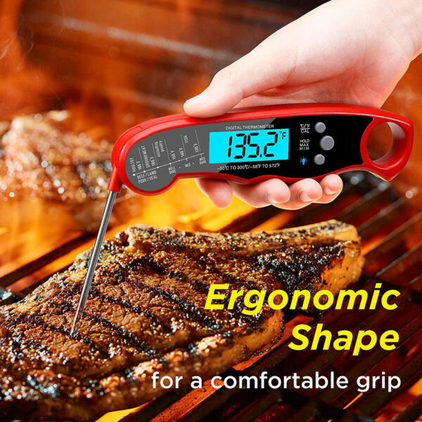 Outdoor BBQ Accurate LED Instant Read Waterproof Food Meat Electronic Digital Kitchen Thermometer - Image 3