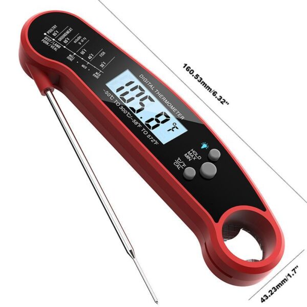 Outdoor BBQ Accurate LED Instant Read Waterproof Food Meat Electronic Digital Kitchen Thermometer - Image 2