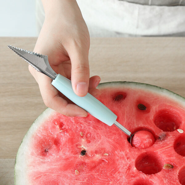 Steel Fruit Digger Cutting Watermelon Artifact Fruit Ball Digging Ball Ice Cream Round Spoon Fruit Cutting Carving Knife - Image 3