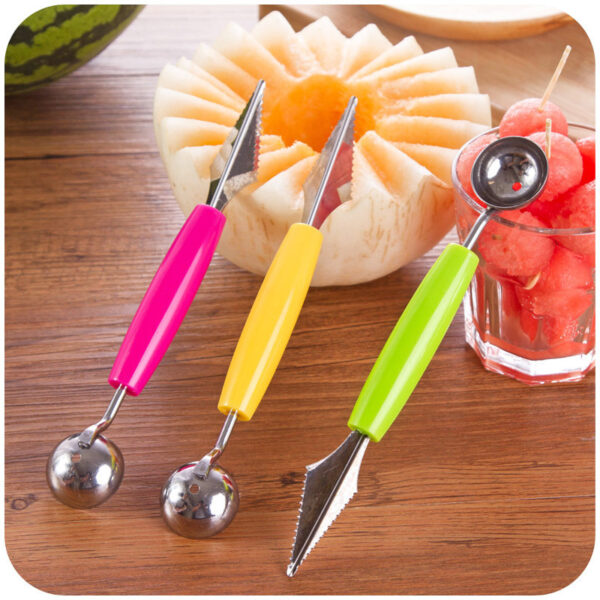 Steel Fruit Digger Cutting Watermelon Artifact Fruit Ball Digging Ball Ice Cream Round Spoon Fruit Cutting Carving Knife - Image 4