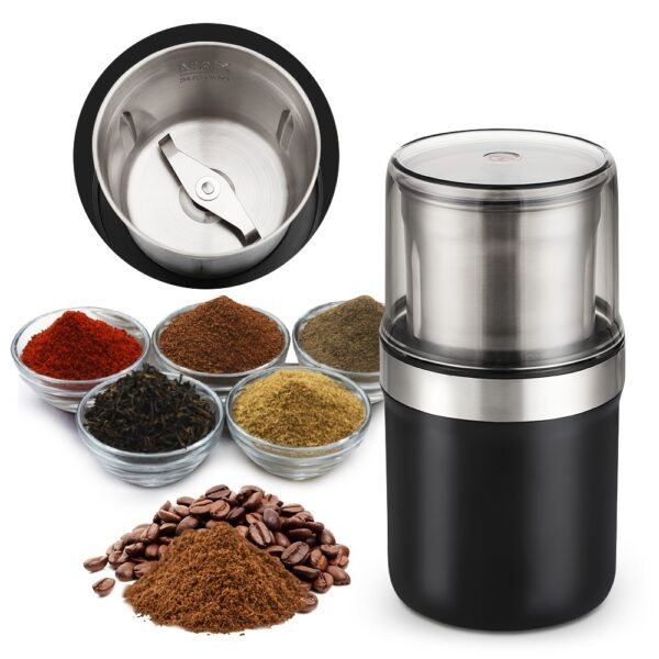 1pc Automatic Grinder; Detachable Washable Design Garlic Herbal Grain Spice Grinder; Electric Coffee Bean Grinders - Image 2