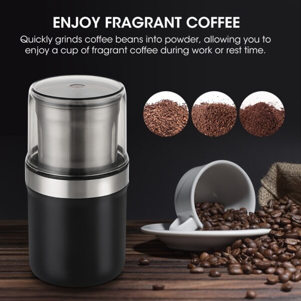 1pc Automatic Grinder; Detachable Washable Design Garlic Herbal Grain Spice Grinder; Electric Coffee Bean Grinders - Image 4