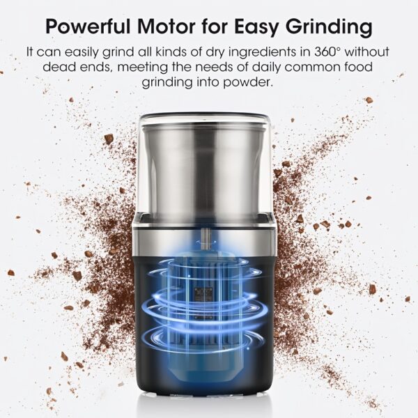 1pc Automatic Grinder; Detachable Washable Design Garlic Herbal Grain Spice Grinder; Electric Coffee Bean Grinders - Image 5