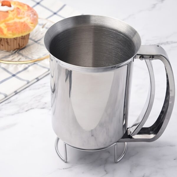 1pc Handheld Stainless Steel Batter Separator; Cupcake Batter Funnel; Batter Stirrer - Image 5