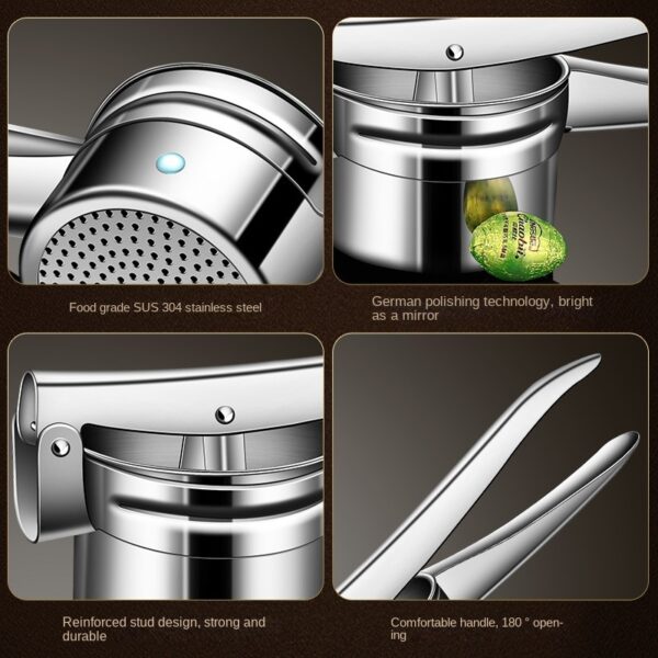 1pc 304 Stainless Steel Manual Juicer; Household Lemon Squeezer; Multi-purpose Fruit Juicer; Kitchen Gadget - Image 4