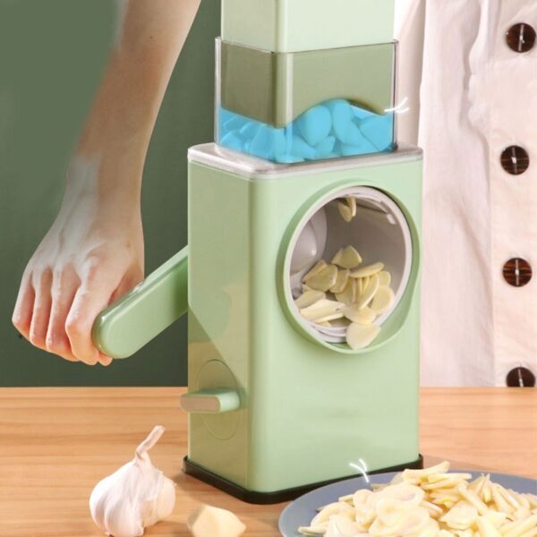 1pc Multifunctional Vegetable Cutter; Hand-cranked Potato Slicer; Lemon Grater; Drum Vegetable Grater With Handle - Image 5