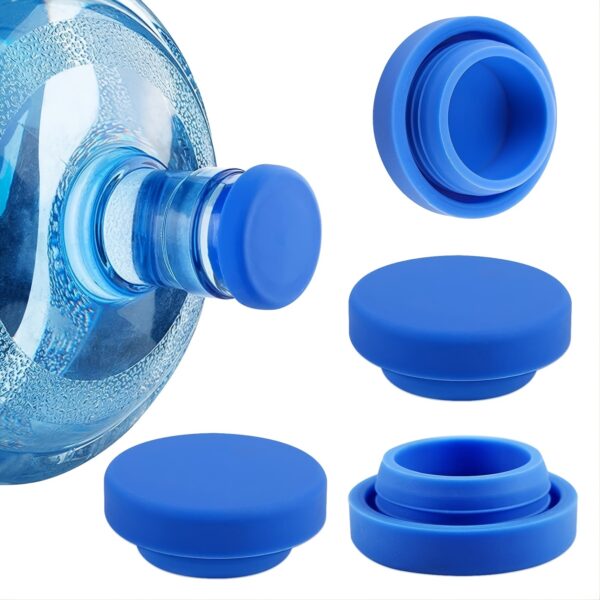 1 Pack 5 Gallon Water Jug Cap Reusable; Non-Spill 55mm/2.17in Water Bottle Caps; Silicone Replacement Cap Lids Anti Splash - Image 2