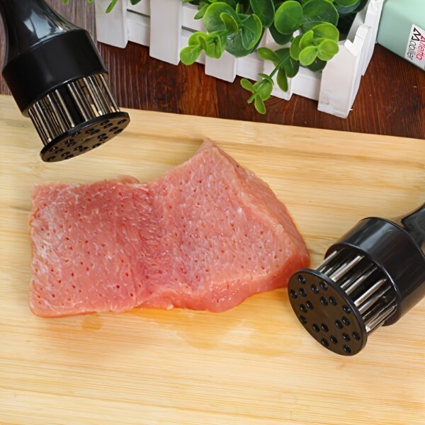 1pc 304 Stainless Steel Meat Tenderizer; 24 Steel Needles To Loosen Meat Artifact; Tender Meat And Break Tendons - Image 2