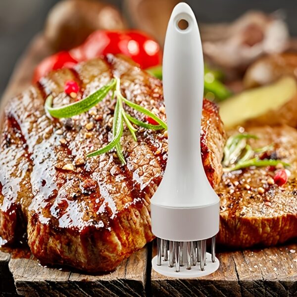 1pc 304 Stainless Steel Meat Tenderizer; 24 Steel Needles To Loosen Meat Artifact; Tender Meat And Break Tendons - Image 3