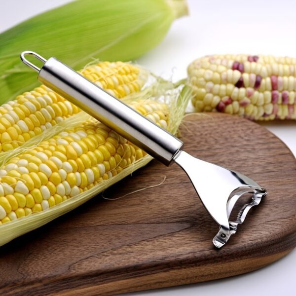 1pc Stainless Steel Corn Planer; Corn Peeler; Cob Remover Tool With Ergonomic Handle; Kitchen Gadgets - Image 6