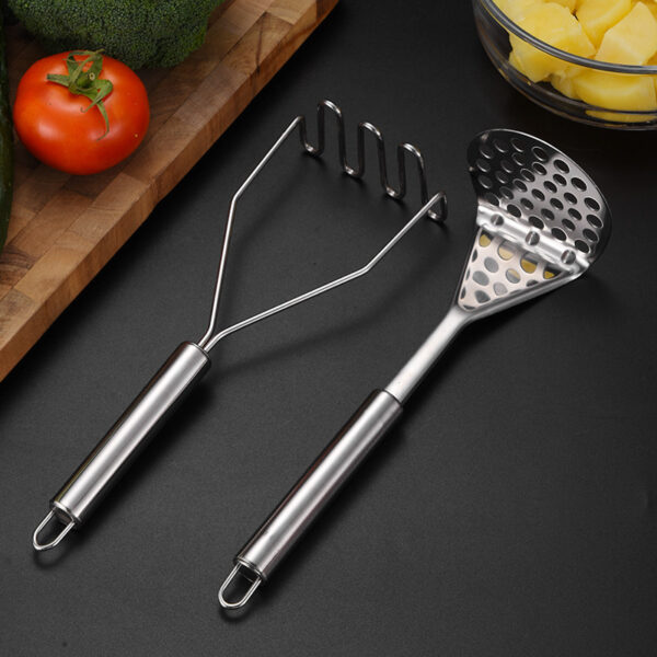 Stainless Steel Manual Potato Press; Baby Food Masher; Wavy Potato Press; Kitchen Gadgets - Image 3