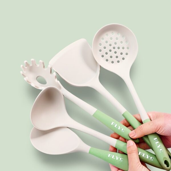 4pcs/5pcs/7pcs Food Grade Silicone Spatula Non-stick Pan Special Cooking Shovel; Kitchen Utensils Set; Household Soup Spoon Leak Spoon; Kitchen Tools - Image 5